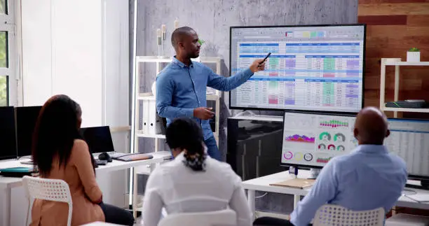 Professionals working together in a Lagos office